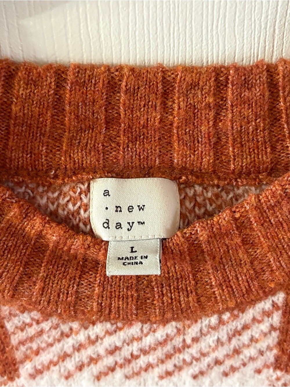 a new day Rust Orange Crewneck Sweater - Women's